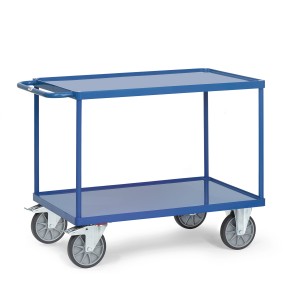 01600550 - Tischwagen mit Stahlblech-Wannen und Schiebebügel